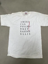 VINTAGE RARE AMERICAN PSYCHO BRET EASTON ELLIS T COTTON AUTHENTIC - S SMALL NEW