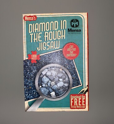 Mensa s (Diamond In The Rough)  1000 PIECE Jigsaw NEW IN BOX ''FREE SHIPPING''