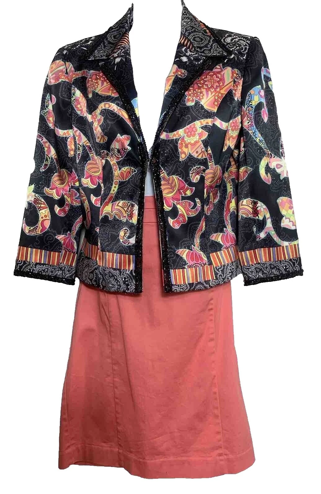 Trajes y Floral Cuero Suit Separates para Mujeres