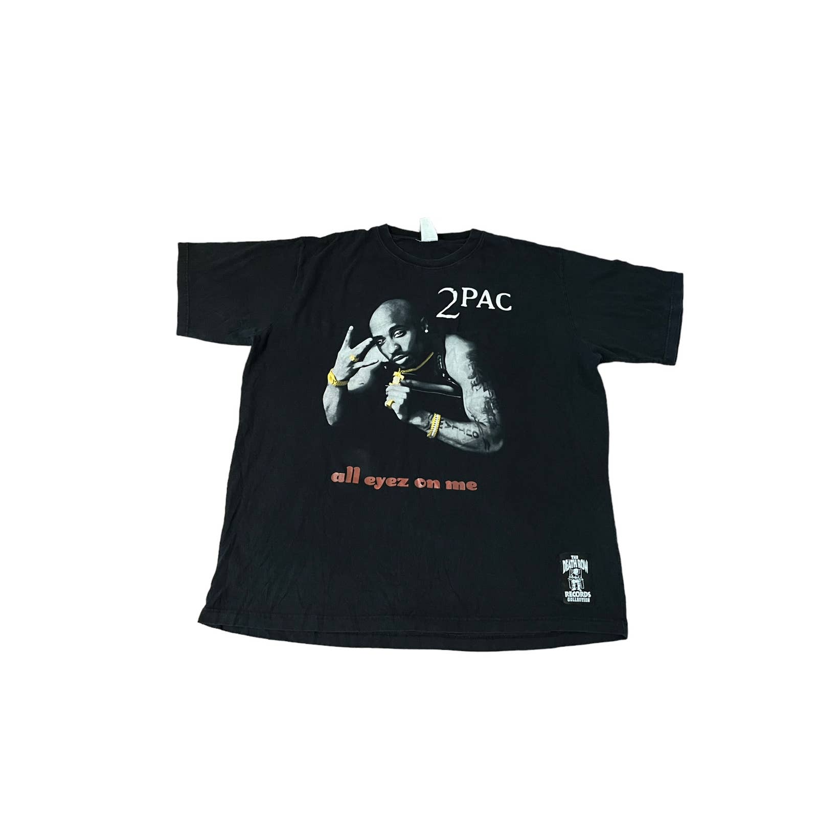 FILA Camicia nera Tupac Death Row Records All Eyez On Me 2005 taglia 4XL