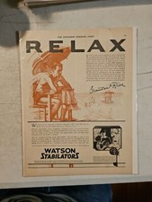 1926 Watson Stabilators Vintage Garage Décor Print Ad. Grantland RICE BEACH