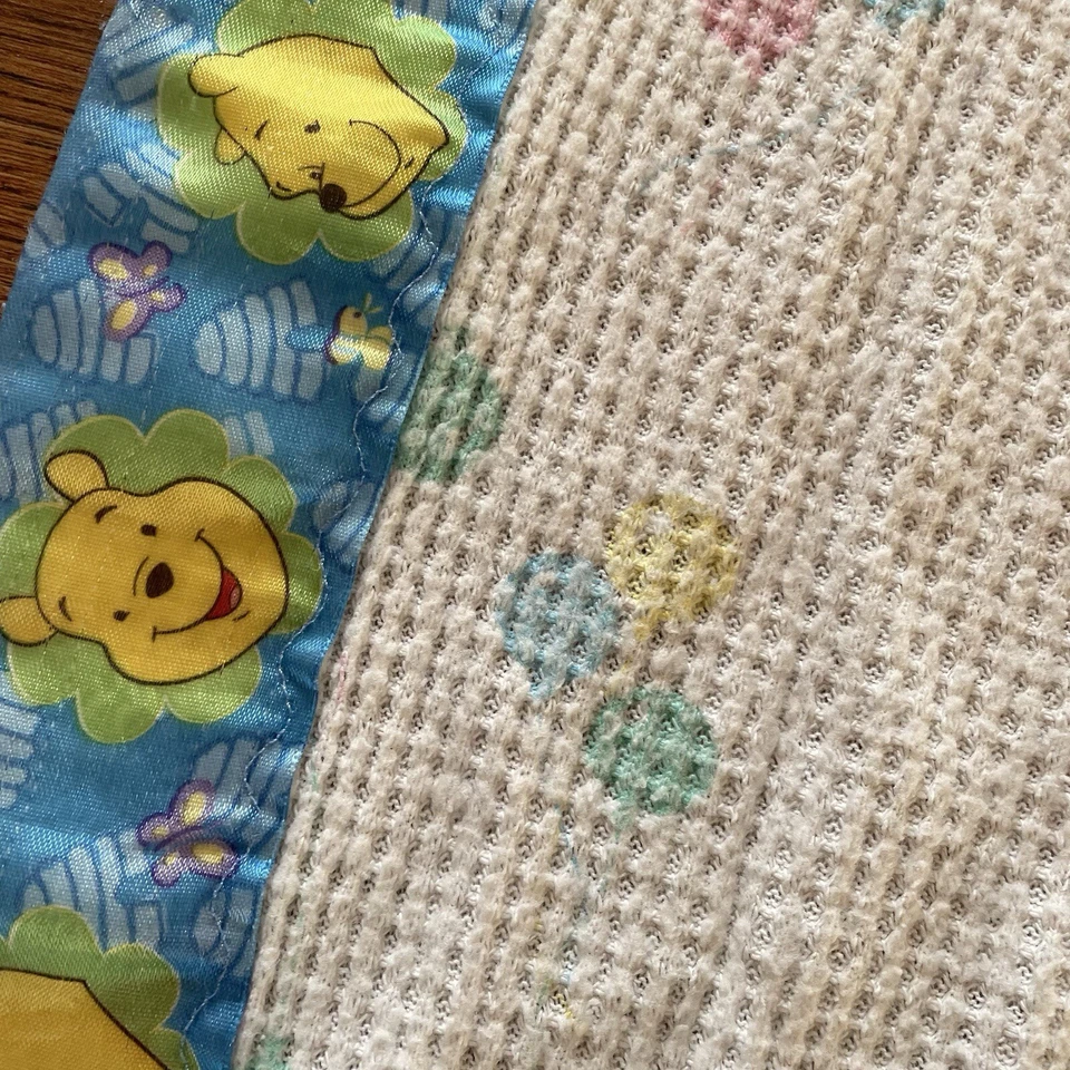 Manta de seguridad globo gofre bebé Morgan vintage Winnie Pooh recorte hecha a mano Foto 2 de 4