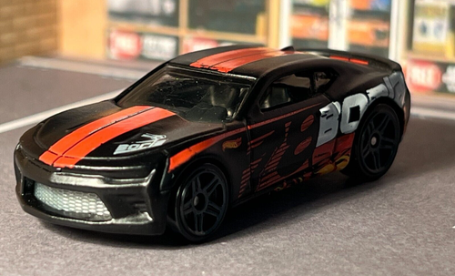 2015 Hot Wheels, 2016 Camaro DHP14, black, Borla, scratches front window