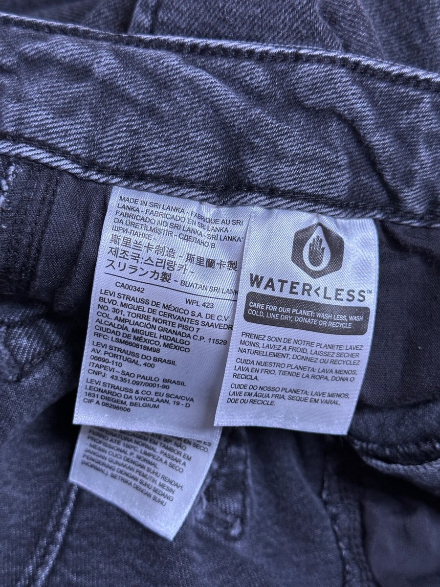 Levis Jeans 29 Womens Tapered High Waisted Gray Charcoal Wash