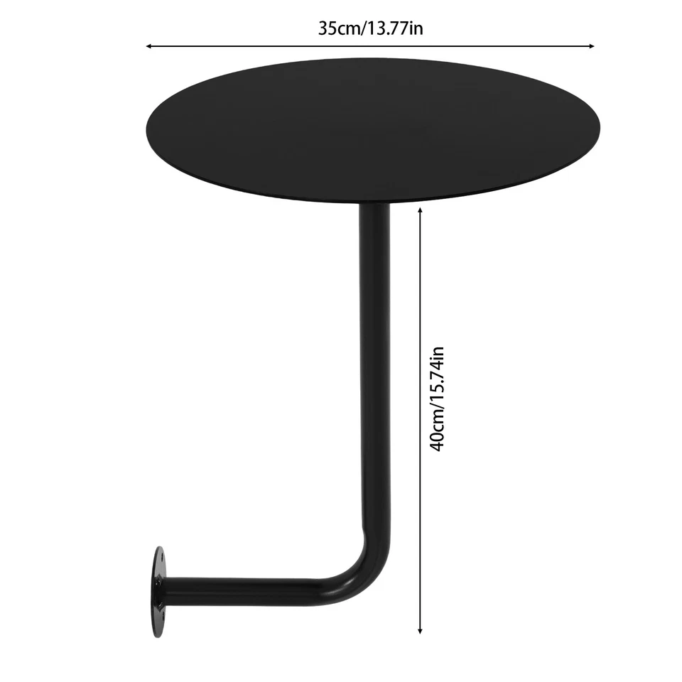 L-Type Coffee Table Bar Table Bar Height Pub Table Counter Table Wall Mounted US - Image 2 of 4