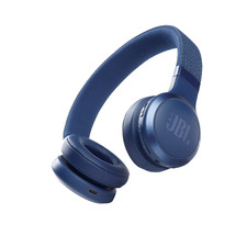 JBL Live 460NC ANC Wireless On-Ear Noise Canceling Headphones Blue With Aux 40mm