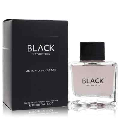 Seduction In Black by Antonio Banderas For Men EDT Spray 3.4 oz-100 ml New & Sea