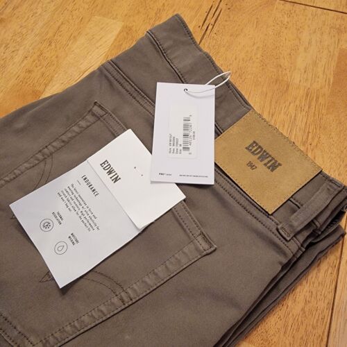 Edwin Jeans Mens 38x32 Maddox Forest Army Green Flex Denim Slim Fit NEW $168 - Picture 6 of 22