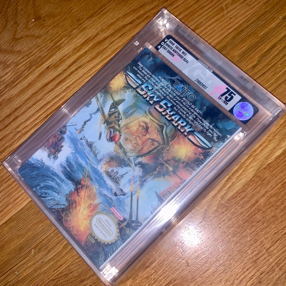 Brand New NES Sky Shark 1989 Factory Sealed Game VGA 75 Graded Nintendo H-Seam - Image 4 of 4
