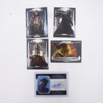 2020 Topps Star Wars Mastercard Set Officer Kandia Autograph IG-11 Yoda Baze