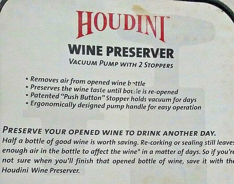 Blomus Stainless Wine Bottle Holder & Houdini Wine Vacuum Pump & 2