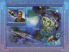 Human Spaceflight Stamp Yuri Gagarin Vostok 1 Space S/S MNH #3953 / Bl.600
