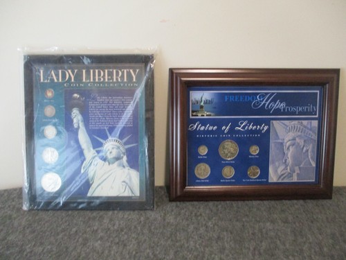 SET (2) LADY LIBERTY + FREIHEITSSTATUE HISTORISCHE MÜNZSAMMLUNGEN - NOS