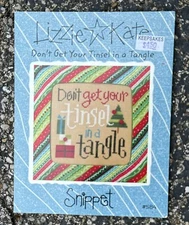 Lizzie*Kate Snippet #S84 Don’t get your Tinsel in a Tangle Cross Stitch Leaflet