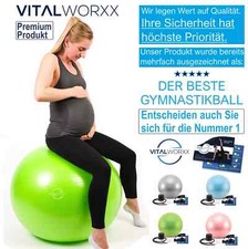 VITALWORXX Premium Gymnastikball für Schwangere Pezziball Yogaball Ø 65 o. 75