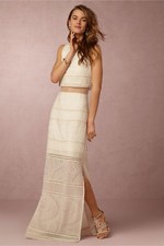 NEW ANTHROPOLOGIE BHLDN $395 IVORY DELOS MAXI DRESS BY BAILEY 44 SZ XS 