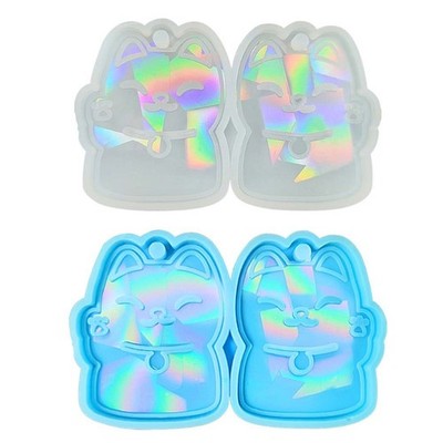 Lucky Cat Light Shadow Earrings Silicone Mold for Valentines Gift