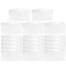 20 Pack Clear White Large Plastic Hair Side Comb with Long Teeth Hairpins Grips