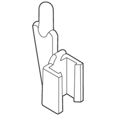 Schild Zapfen transparent zum Einhängen von OEK Einzelrahmen in die Drehhalter