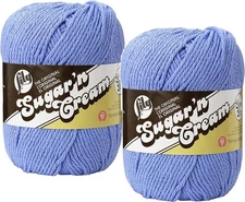 22-Pack Cornflower Sugar 'N Cream Super Size Yarn 100% Cotton 4 oz Skeins