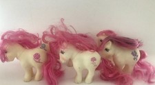 Vintage Lot Of 6 My Little Pony All Say 1982 Hong Kong Pat Pend On Foot a