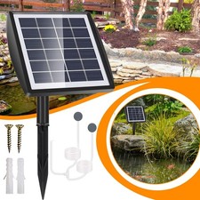 6V 2W Solar Oxygen Pump with 2.5m Pipe 2 Air Bubble Stones Fish Tank Oxygenator
