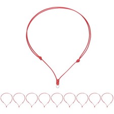 10pcs Adjustable Necklace Cords 1.5MM Thick 18-30" Handmade Ropes, Red