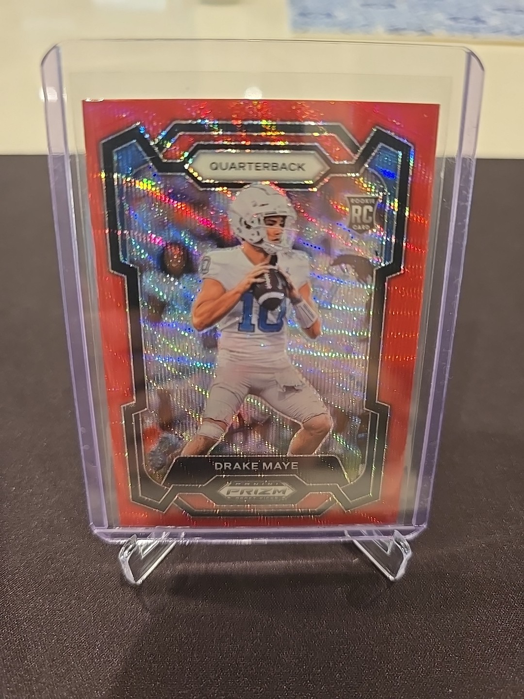 2024 Panini Prizm Draft Picks - Drake Maye #103 Ruby Wave Prizm (RC)