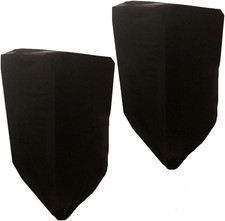 Black 10"/12"/15" PA DJ Speaker Cover 2Pcs Scrim Stretchy Speaker Cover for Wedd