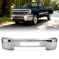 Chrome Steel Front Bumper Face Bar For 2015-2019 for Chevy Silverado 2500 3500HD
