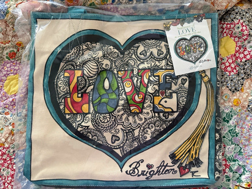 Brighton Summer of Love Large Multicolor Floral Tote w/ Pouch, Pockets
