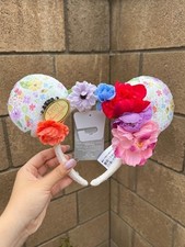 Walt Disney World Epcot Flower  Garden exclusive Minnie Ears Headband sequins