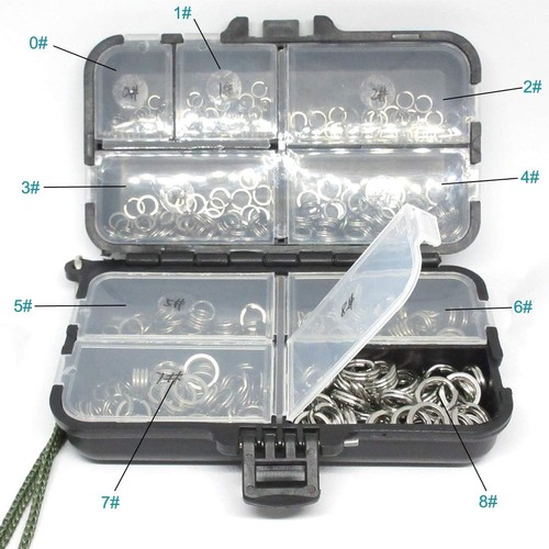 450pcs/Box High Strength Heavy Stainless Steel Split Ring Lure Tackle ...