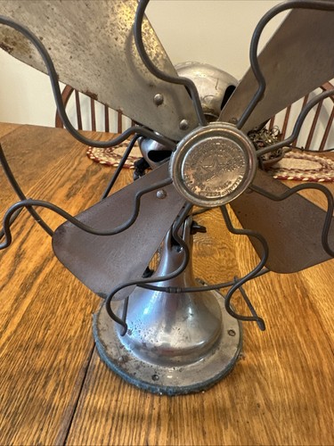 Rare WORKING Antique fan Fitzgerald Star Rite nickel chrome finish Vintage Fan - Picture 3 of 24