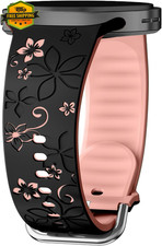 Floral Silicone Band For Samsung Galaxy Watch 8 40mm 44mm Classic 46mm Strap