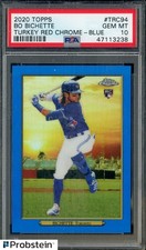 2020 Topps Turkey Red Chrome Blue Refractor Bo Bichette RC Rookie 41/50 PSA 10