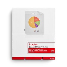 Staples Standard Weight Sheet Protectors Clea...