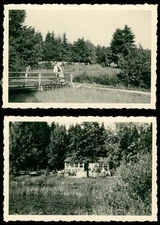 2x Frauenwald 1951 - Kurpark Lenkgrund - 1950er DDR - Foto 9x6cm