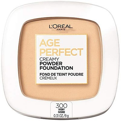L'Oreal Age Perfect Powder Foundation 300 Ivory Creamy Buildable Coverage
