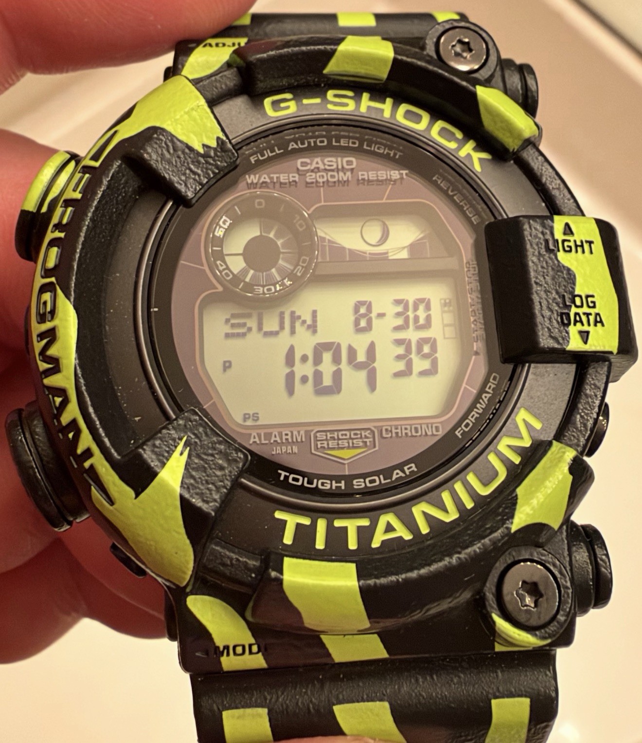 Casio G-SHOCK Frogman Poison Titanium,Black/Green Res… - Gem