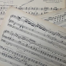 20+ Vintage Sheet 9 X 12 Music Pages for Scrapbooking Card Making Craft Lot