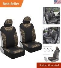 Waterproof Camo Seat Covers For Car Truck Van Suv 2 Pack Two-tone Black ... Waterproof Camo Seat Covers For Car Truck Van Suv 2 Pack Two-tone Black ...
