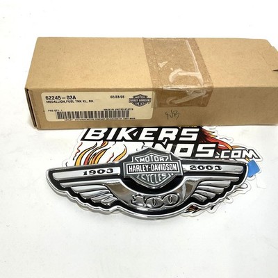 Harley Davidson 100th Anniversary Tank Emblems for sale Harley Davidson 100th Anniversary Tank Emblems for sale
