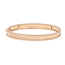 Van Cleef Arpels Perl e 18k Rose Gold Large Bangle Bracelet