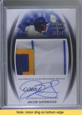 2014 Leaf Trinity Patch Silver 22/25 Jacob Gatewood #PA-JG1 Patch Auto READ 1u6