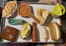 10 Vintage MCM Ceramic Salt  Pepper Shakers Singles