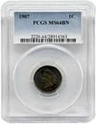 1907 Indian Head Cent PCGS MS64 BN