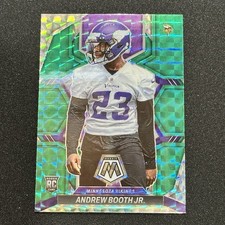 2022 Panini Mosaic Andrew Booth JR Green Prizm #386 Vikings RC