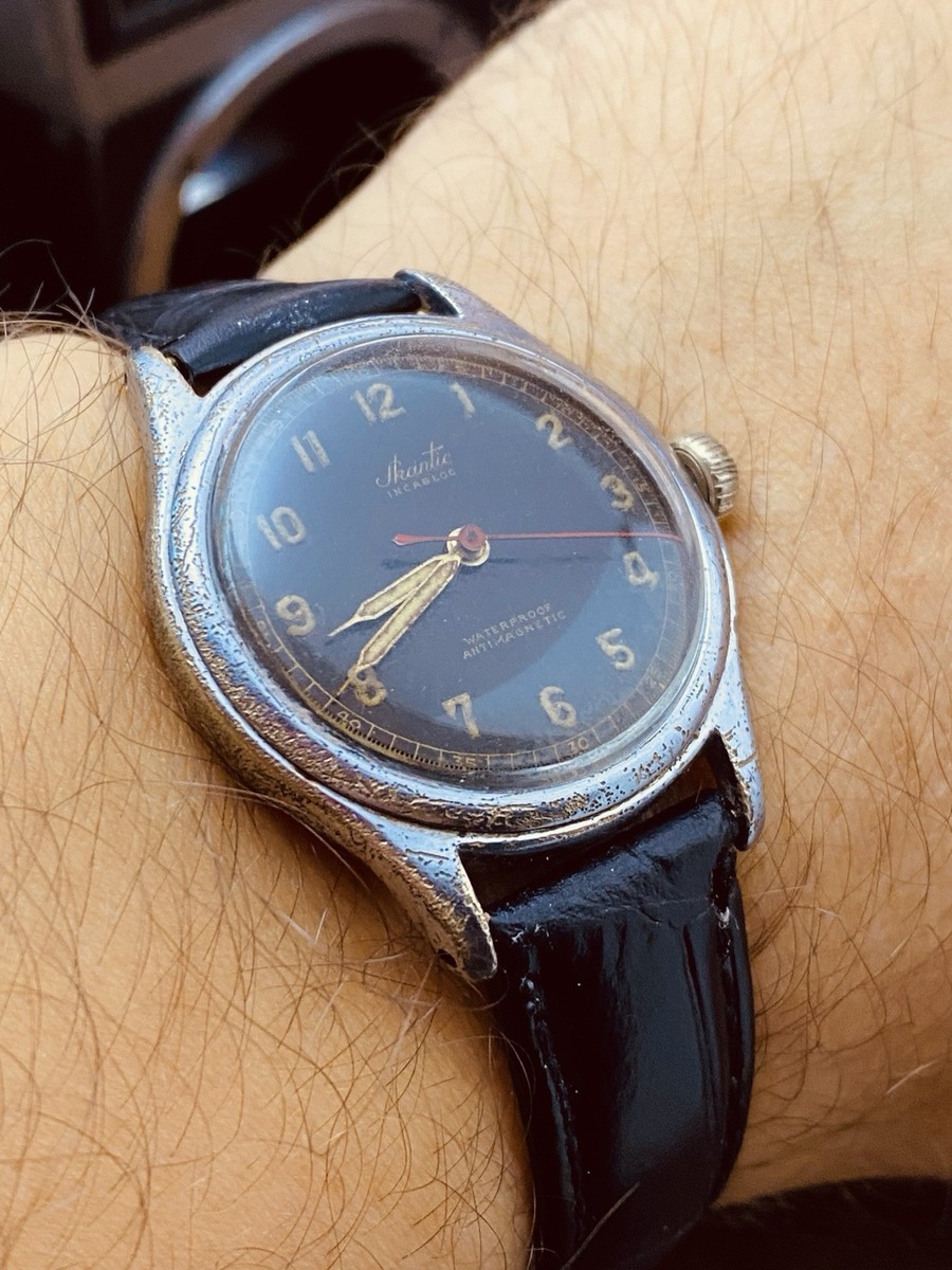 Vintage WWII Skantic rare 1940s vintage Mechanical Swiss Men watch