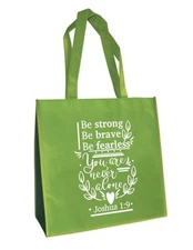 Green Eco Tote Bag You Are Never Alone Reusable Grocery Shopping Christmas Gift 